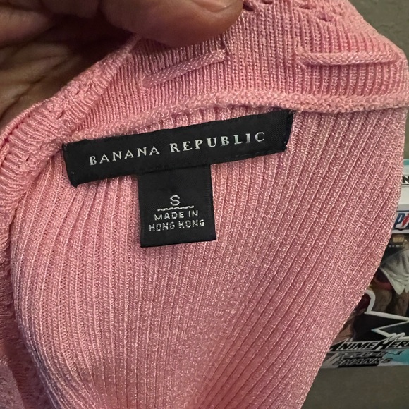 cute pink banana republic fitted shirt - Picture 4 of 5